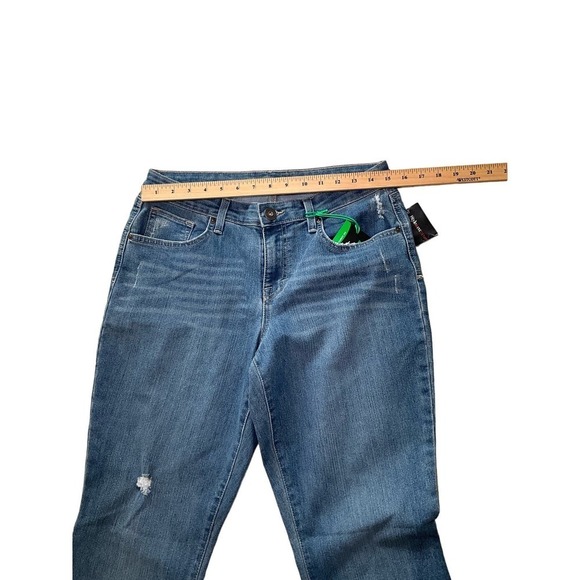 Style & Co Flare Leg Jeans Womens 8 Blue Denim Stretch 5-Pockets Classic Zip Fly - Picture 5 of 7